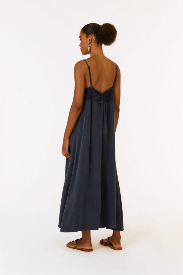 VESTIDO MIDI DECOTE PREGAS - Imagem 3