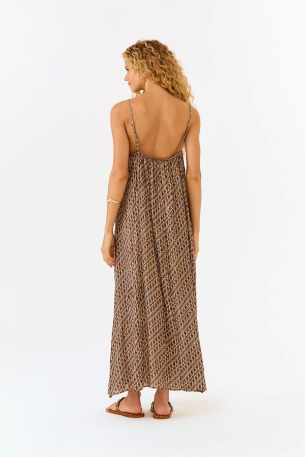 VESTIDO MIDI ESTAMPA BATIK NIQUEL - Imagem 3