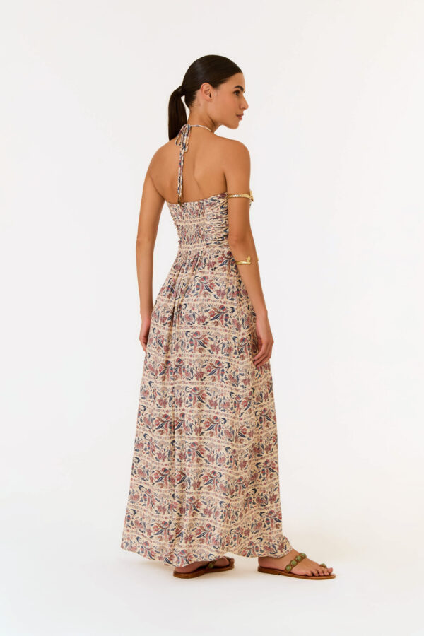 VESTIDO MIDI FRANZIDO ESTAMPA BLOOM - Imagem 3