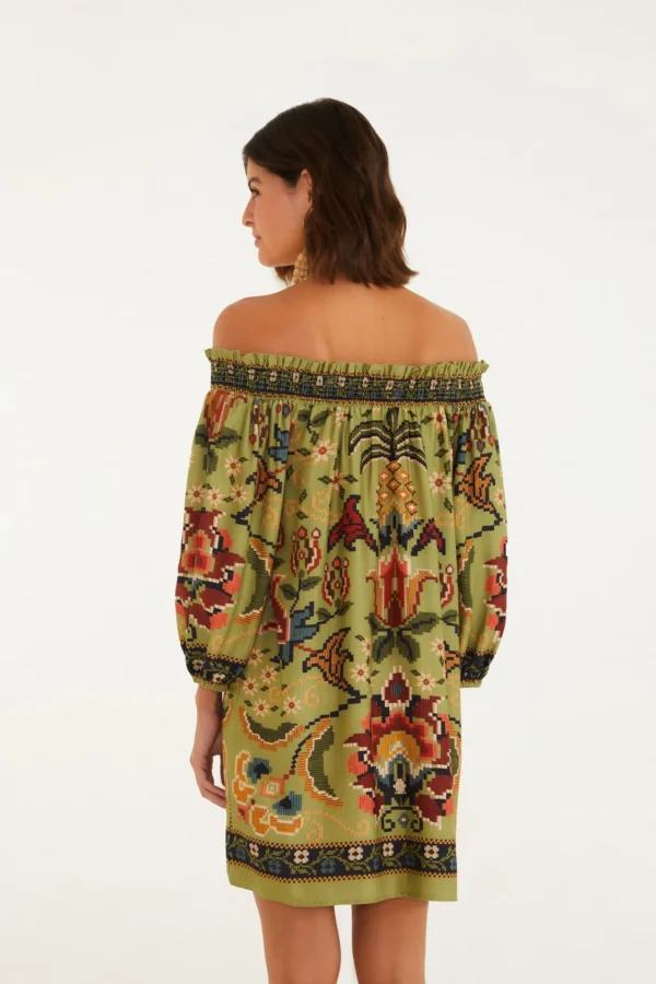 VESTIDO CURTO FLOR DE JARDIM - Imagem 3