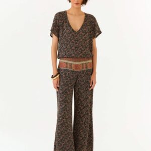 CALÇA GGT ESTAMPA ISLA PRETO
