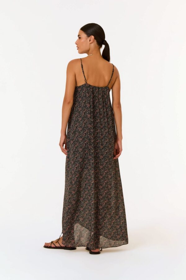 VESTIDO LONGO GGT ESTAMPA ISLA PRETO - Imagem 3